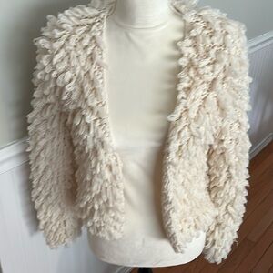 MUDD Love, Peace, Happiness Soft Loopy Sweater/Jacket Size Small